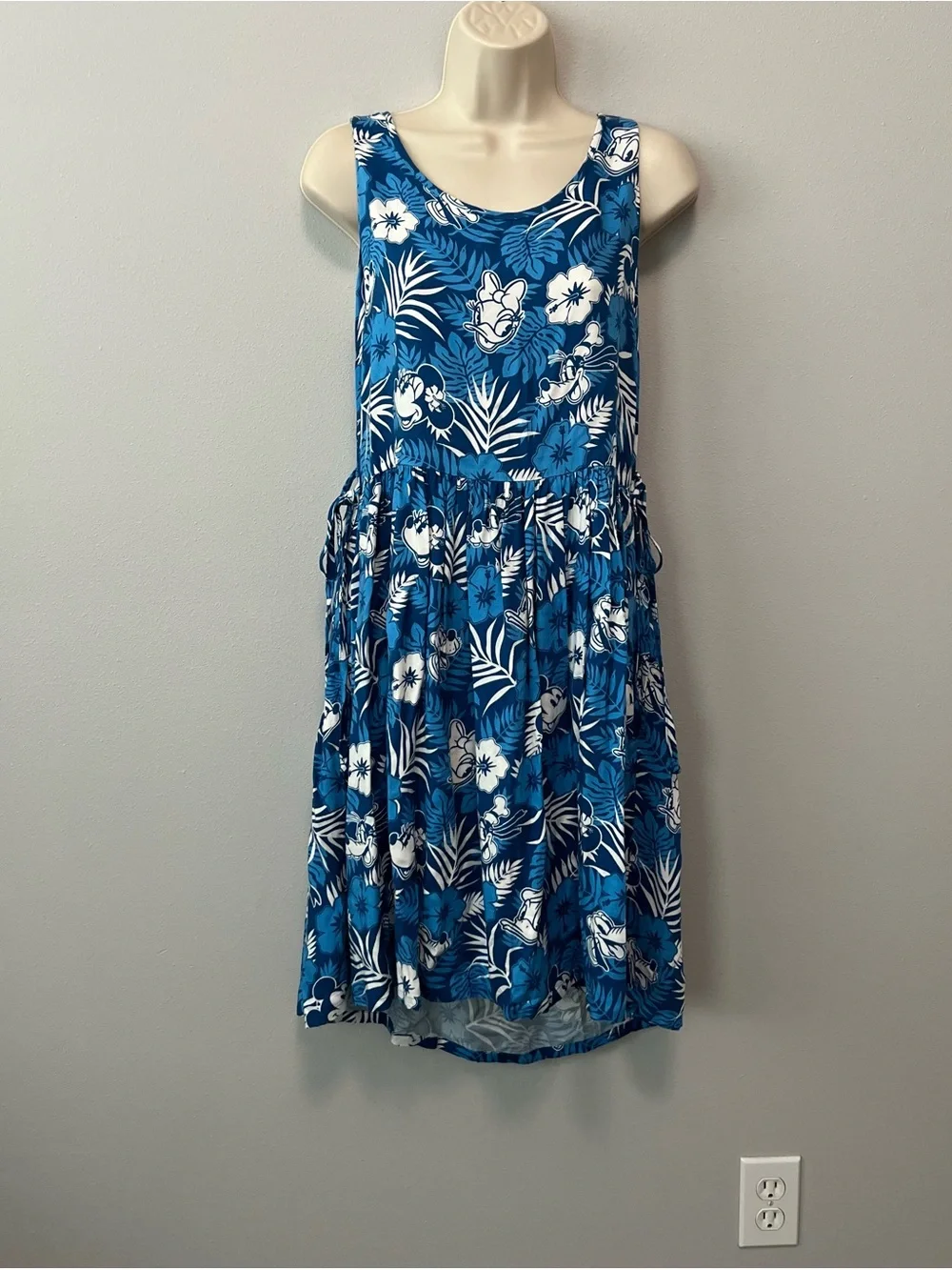 Disney Hawaiian Tropical Floral Dress Size L